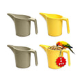 4 Pack Bird Seed Scoop with Spill-Proof Narrow Spout(Grey,Beige)