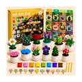 Air Dry Clay Kit for Kids, 12 Plants Modeling Magic Clay Sculpting Tools | Ultra-Light & Soft, Safe and Non-Sticky, DIY