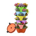 6 Tier Vertical Planter Tower Stackable Garden Planters for Strawberry Herb Flower and Vegetable Multi-Color Tiered