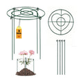 (3 Sets) Peony Cages and Supports, 16" Diameter, 4 x 24 Inches Legs, Heavy Duty Rust-Proof Grow Through Plant Support