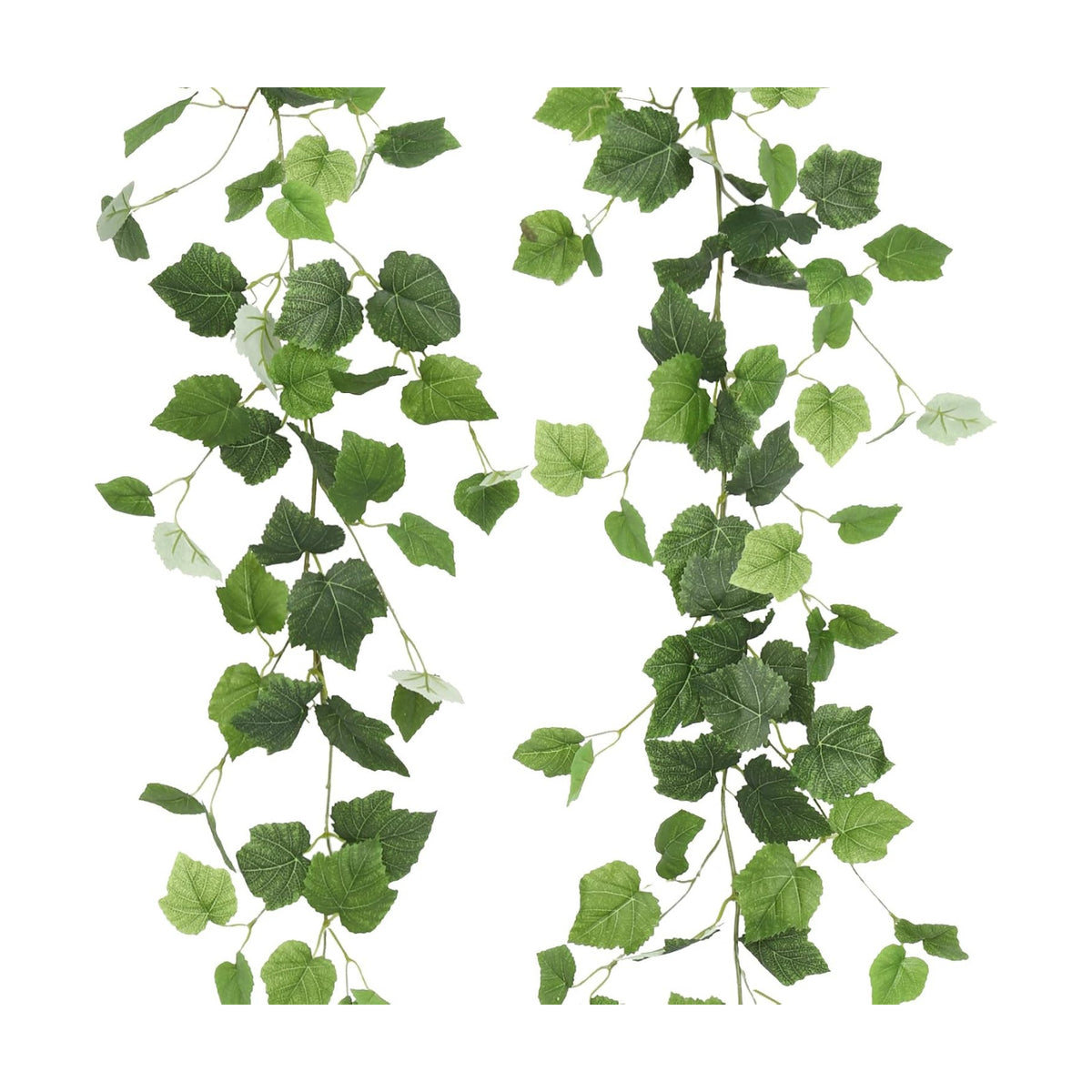 RECUTMS 2Pcs Artificial Grape Leaves Ivy Vine 5.9Ft Silk Green Leaf Garland