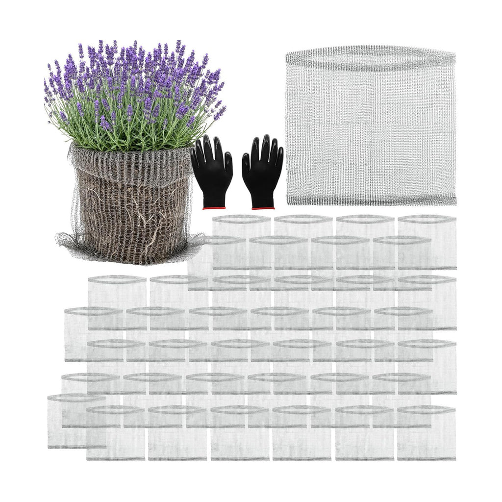 40 Pcs Gopher Baskets, 5 Gallon Root Guard Gopher Proof Baskets for Plants | 16"x17.5" Stainless Wire Steel Baskets