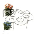 Metal Plant Support Ring for Garden - Stackable Grow Through Plant Stakes, Decorative Half Round Supports for Indoor