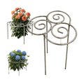 Metal Plant Support Ring for Garden - Stackable Grow Through Plant Stakes, Decorative Half Round Supports for Indoor