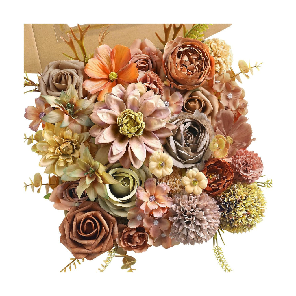 Fall Artificial Flowers Combo Fake Flowers Bulk for Wedding Decor