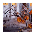 Blueweenly 6.5 ft Giant Spider Halloween Decorations Outdoor, Hairy Gray