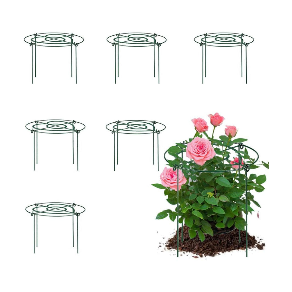 Peony Cages and Supports Pack 6 PCS ,11.8" Dx15.8" H Heavy Duty Plant Support Cage Set for hydrangeas, Roses and