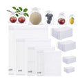 200 Pcs Fruit Netting Bags 4 Multi Size Assortment White | Protection Bags for Fruit, Drawstring Cover Mesh Bag, Pest