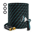 Garden Hose 50FT, Ultra Lightweight Flexible Water Hose with 10-Function Spray Nozzle, Kink-Free and Leak-Proof Design