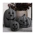 Halloween Decorations Outdoor - Black Handmade Terracotta Jack O Lantern