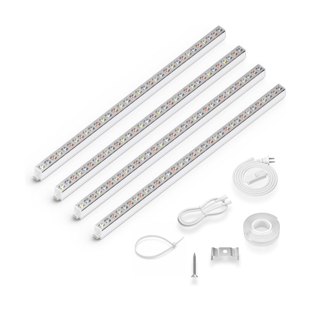 KingLED Grow Lights for Indoor Plants, Natural-Like 5000K Full Spectrum Plant Lights for Indoor Growing, 48W(4 X 12W)
