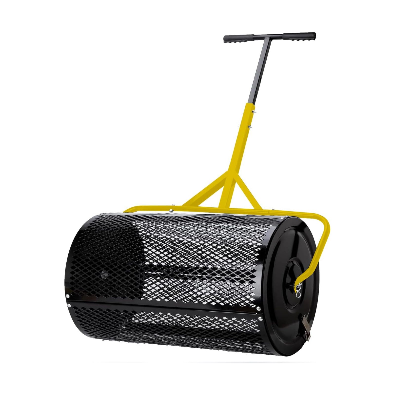 30 Inch Compost Spreader, Peat Moss & Lawn Top Dressing Spreader | 26 Gal (99L) Heavy Duty Metal Mesh Roller, Welded