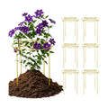 6 Pack Peony Cages and Supports, 12'' x 20'' Metal Removable Grid Flower Support Cage Set, 4-Leg Outdoor Plant Stake