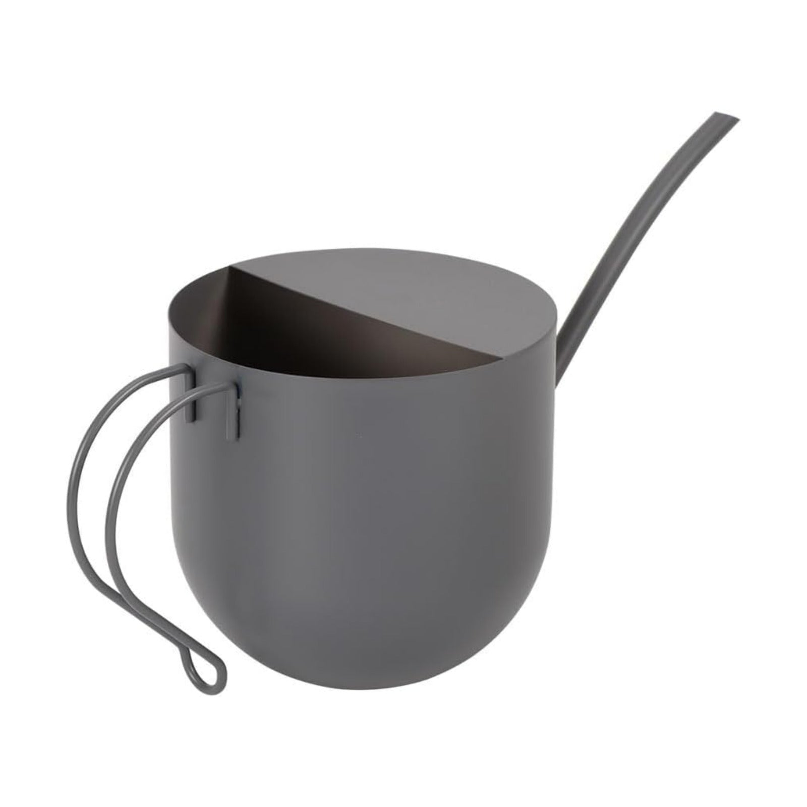 Gray Watering Can 50oz Stainless Steel for Indoor Plants | Comfortable ergonomic handle with leak-resistant design