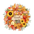 22 Inch Fall Wreaths for Front Door, Harvest Sunflower Wreath