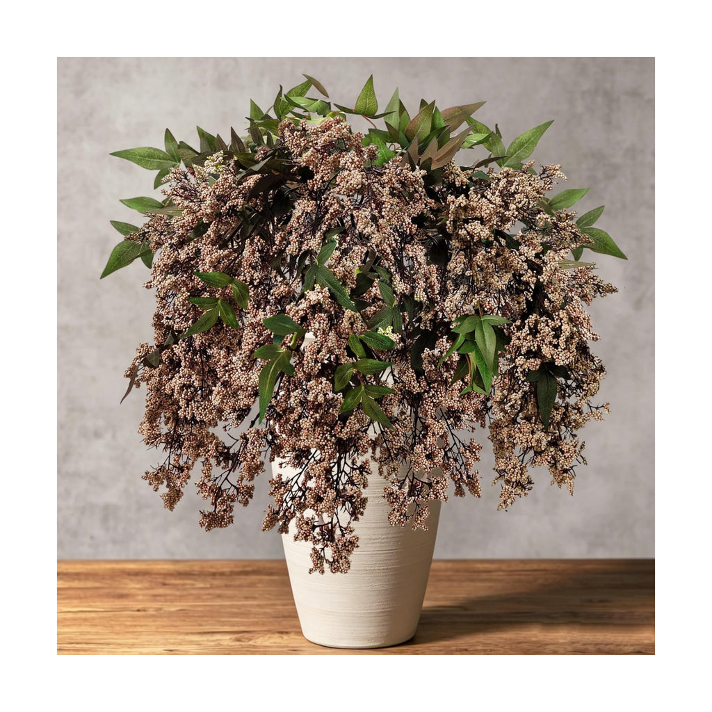 43 Inch Artificial Nandina Berry Stems for Vase Realistic Fall Floral Stems