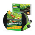 RAINPOINT 25FT Flat Soaker Hose, Flexible & Heavy-Duty Drip Hose with Anodized Aluminum Fittings, 80% Water-Saving