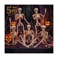 5PCS 16in Posable Skeleton Halloween Decorations,Mini Skeletons for Yard