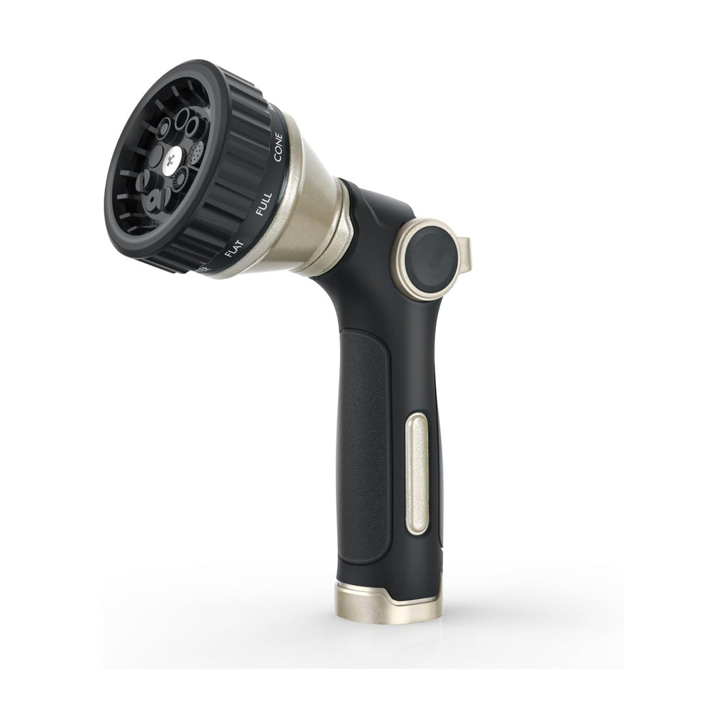 RESTMO Water Hose Nozzle Heavy Duty, Adjustable Hose Sprayer Thumb Control | Premium Zinc Alloy, 8 Adjustable Spray