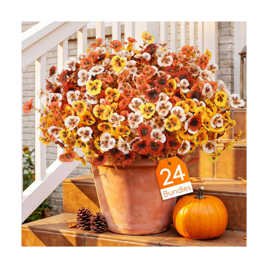 Lifewit Fall Artificial Flowers for Outdoor, Faux Flowers for Garden Decor