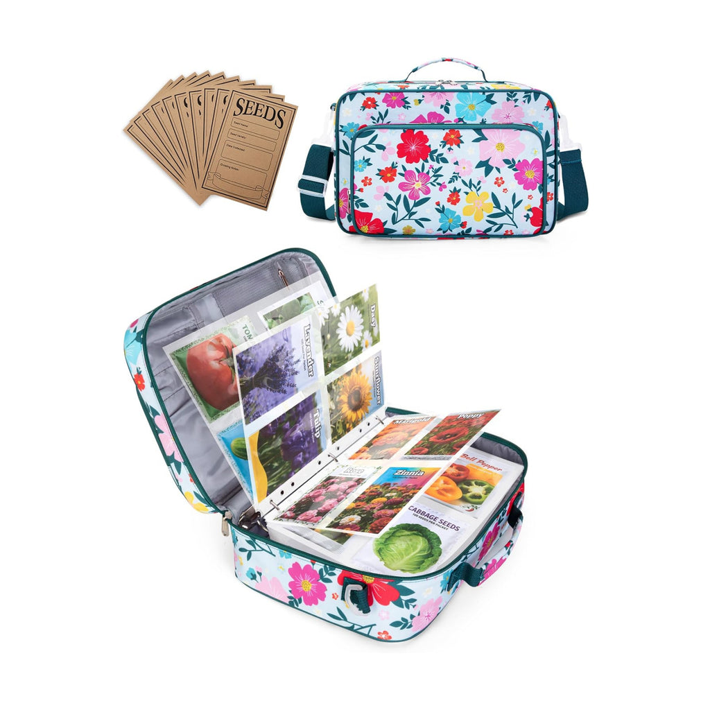 Seed Storage Organizer Binder with 20 Reusable Seed Envelopes