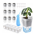 10 Pack 2.5" Self Watering Pots for Indoor Plants with Anti-Tip Tray & Reservoir Refill Bottle, Seed Starter Kit for