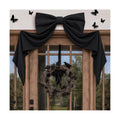 Halloween Decor - 48" x 24" Giant Black Bow for Front Door Wall Mantle