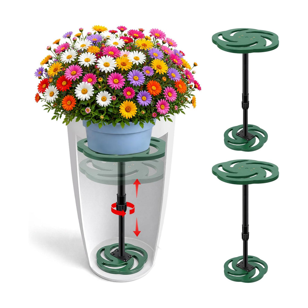 2 Pack Plant Risers for Inside Pots, 17.5-32" Adjustable Height Plant Riser