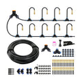 120FT Sprayer Irrigation System, Drip Irrigation Kit with 30 PCS 360° Adjustable Misting Copper Nozzles for Garden