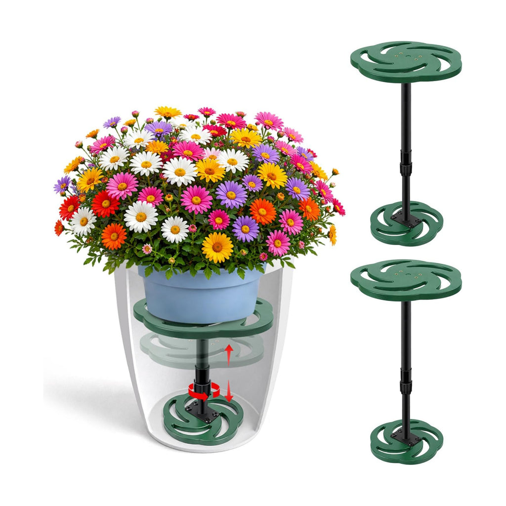 2 Pack Plant Risers for Inside Pots, 7.5-12" Adjustable Height Plant Riser