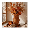 Domensi 12" Handwoven Rattan Wicker Vase Fall Autumn Home Vase Farmhouse
