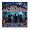 Irenare 7 x 16 ft Witch Halloween Garage Door Cover Banner Decoration
