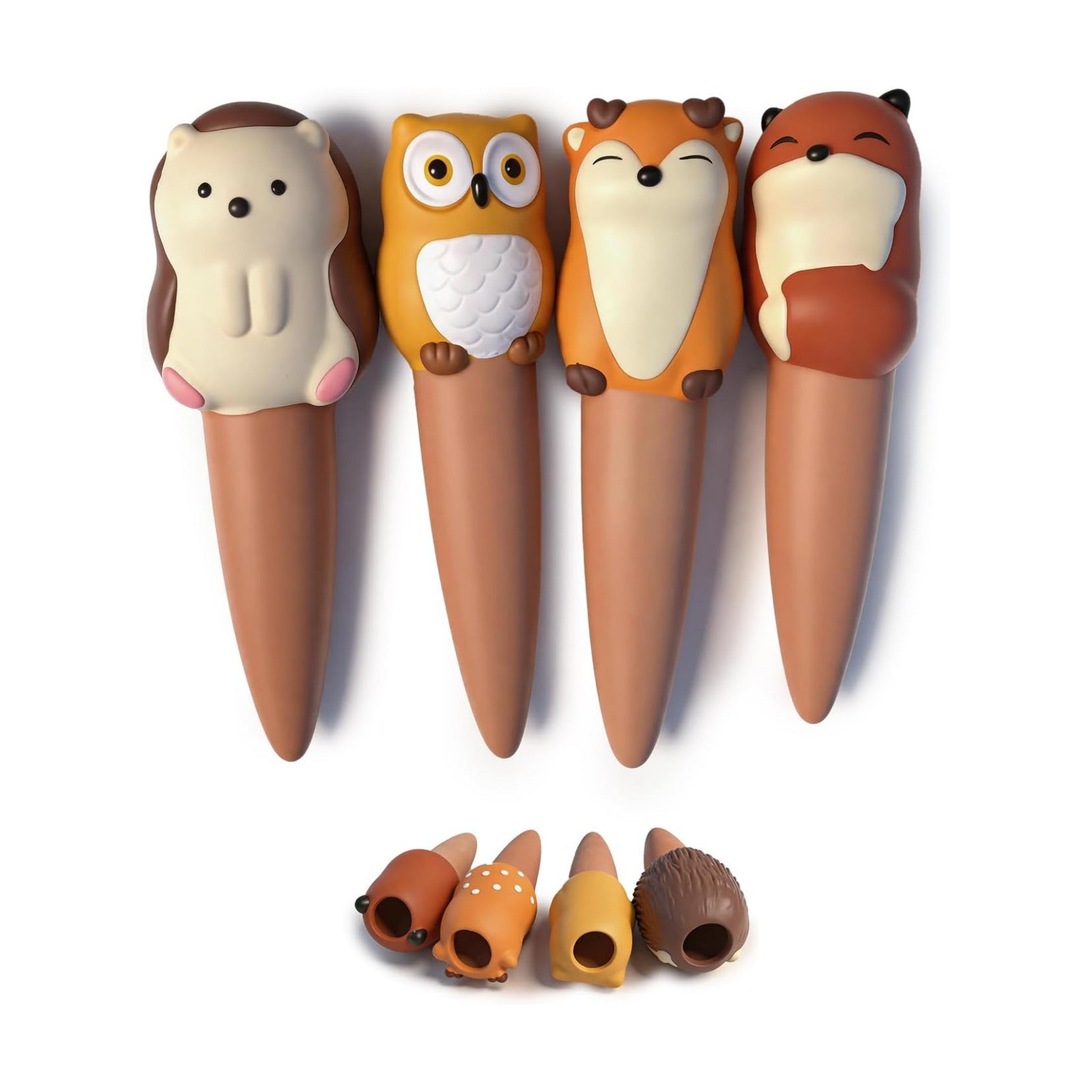 Terracotta Watering Spikes, Self Watering Globes Cute Animal Design Plant Waterers, Automatic Irrigation Stakes for