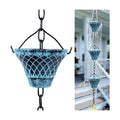 UBasic 8.5FT Rain Chain, Decorative Metal Cup Rainwater Diverter for Gutter Downspout, Outdoor Garden Yard Decor (Blue)