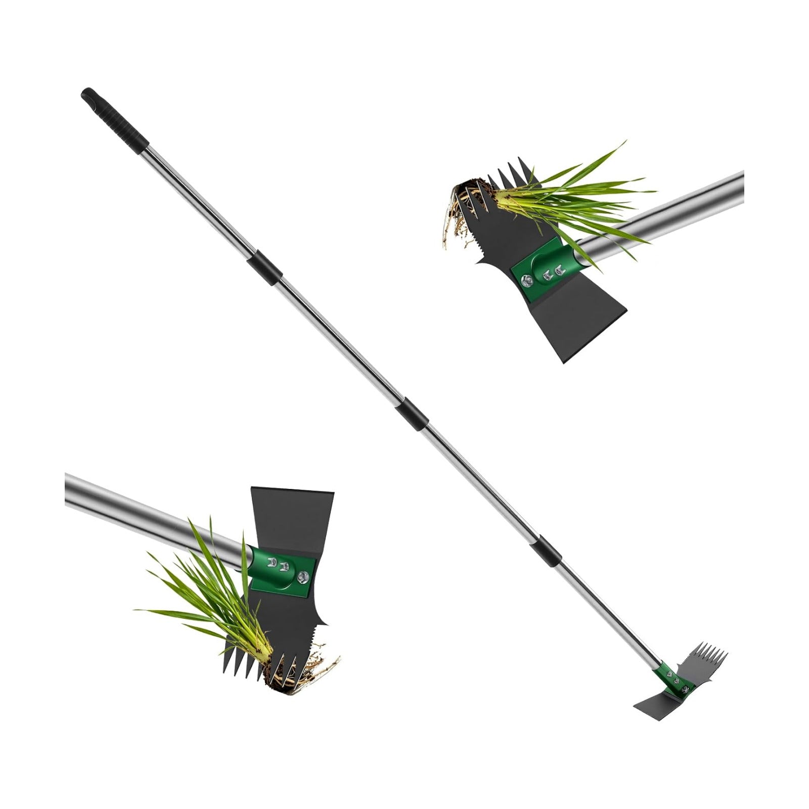 60 Inch Long Handle Dual Head Garden Hoe for Weeding & Soil Loosening | Multipurpose Weeding and Soil Cultivating Weed