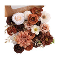 Floweroyal Artificial Flowers Fake Rose Flowers Dahlia with Stems for DIY Wedding Bridal Bouquets, Baby Shower, Floral Arrangement, Table Centerpieces, Home Decorations