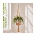 Shappy 1 Pack Boho Macrame Plant Hanger for Indoor