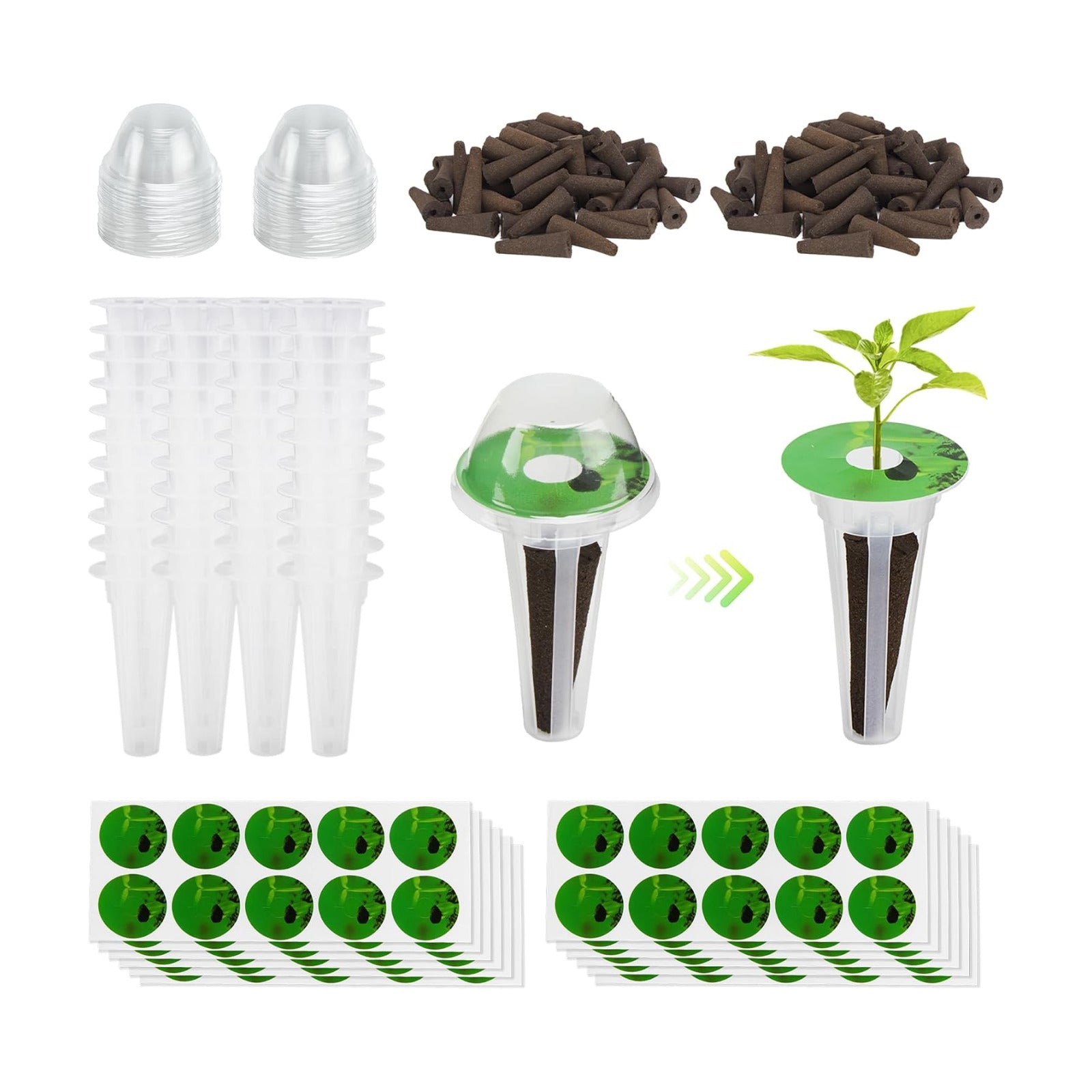 320pcs Hydroponic Pods, Accessories Compatible Hydroponics Systems | Gardening Supplies, Garden Pods Include 120 Grow