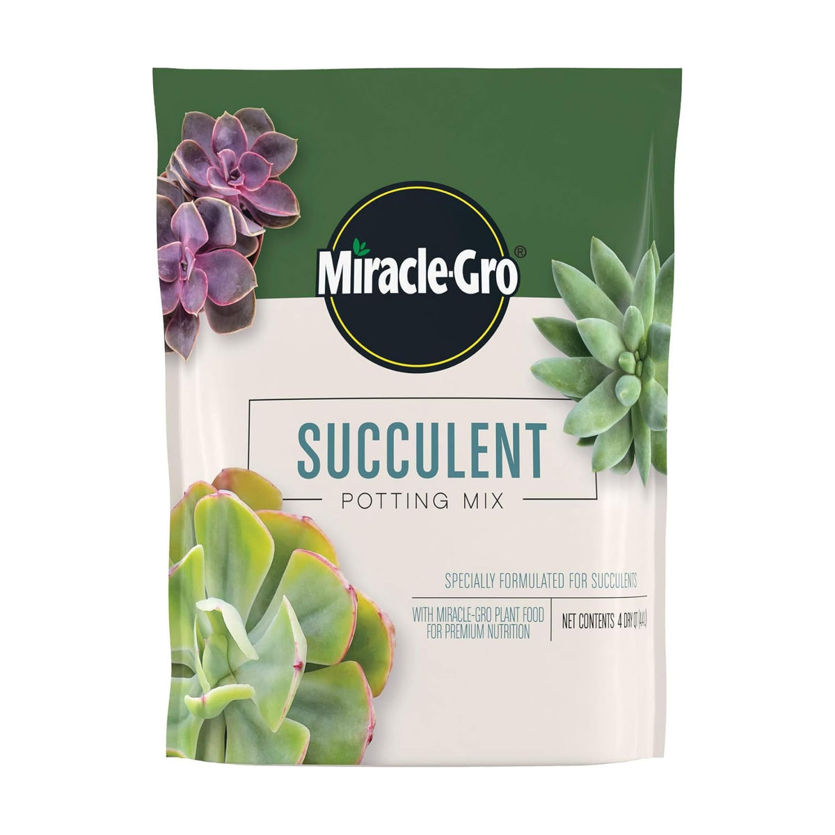 Gro Succulent Potting Mix - Potting Soil Mix for Indoor Succulents, Aloe Vera and More, Made with -Gro Plant Food, 4 qt. (Pack of 10)