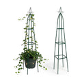 100% Metal Garden Obelisk Trellis for Climbing Plants Outdoor | Powder-Coated Steel Tall Garden Teepee Trellis | Sturdy