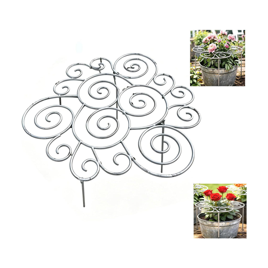 Plant Support Ring for Most Plants – Heavy Duty Metal Cage for Flowers, Vegetables, Tomatoes, Peonies, Roses – Garden