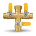 Garden Hose Splitter, 3 Way Heavy Duty Brass hose splitter, Water Hose Bib Spigot Splitter with 0.59" Full Flow Ball