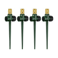 4 Pack Heavy Metal Lawn Sprinkler for Yard,360° Large Area Coverage | Adjustable Brass Nozzle with Aluminum Alloy Spike