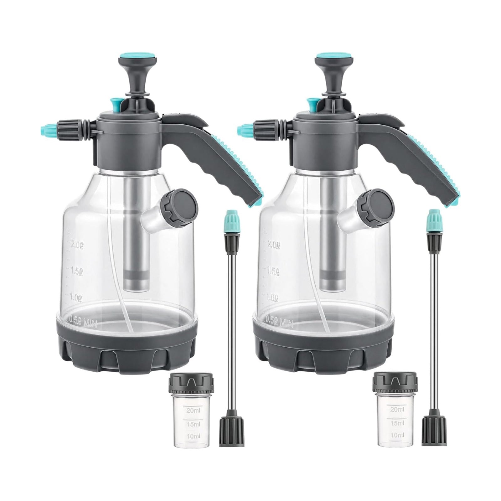 2 Set 0.8 Gallon Pump Sprayer Handheld Plant Water Spray Bottles 3l Garden Adjustable Clear Pump Sprayers with Nozzle