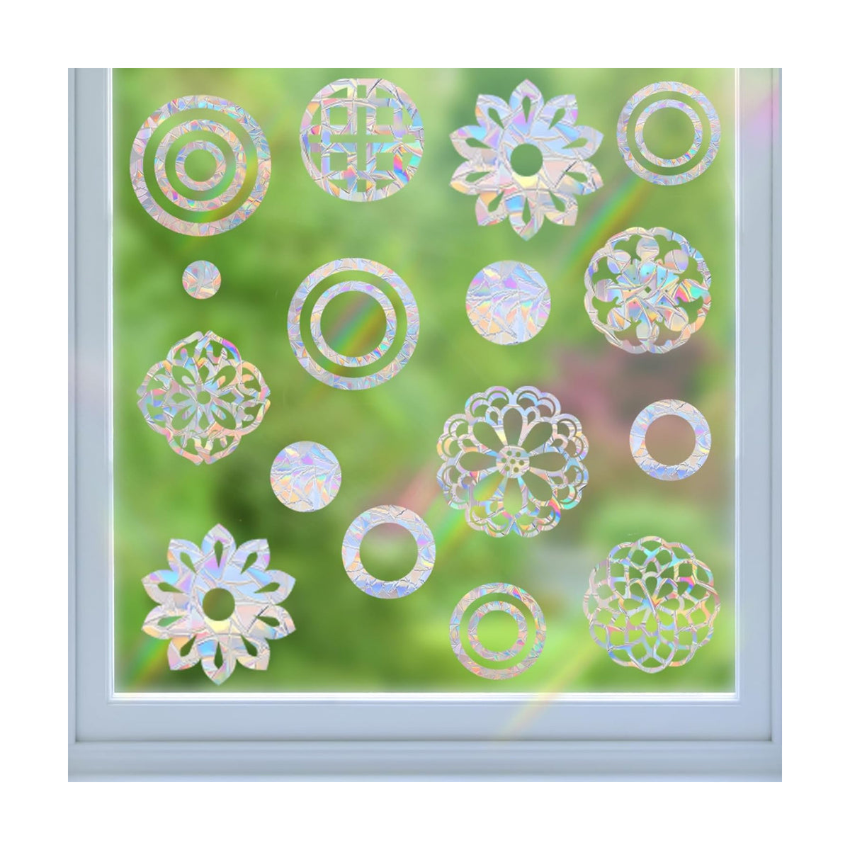 22Pcs Mandala Window Decals to Prevent Bird Strikes,Anti-Collision Stickers