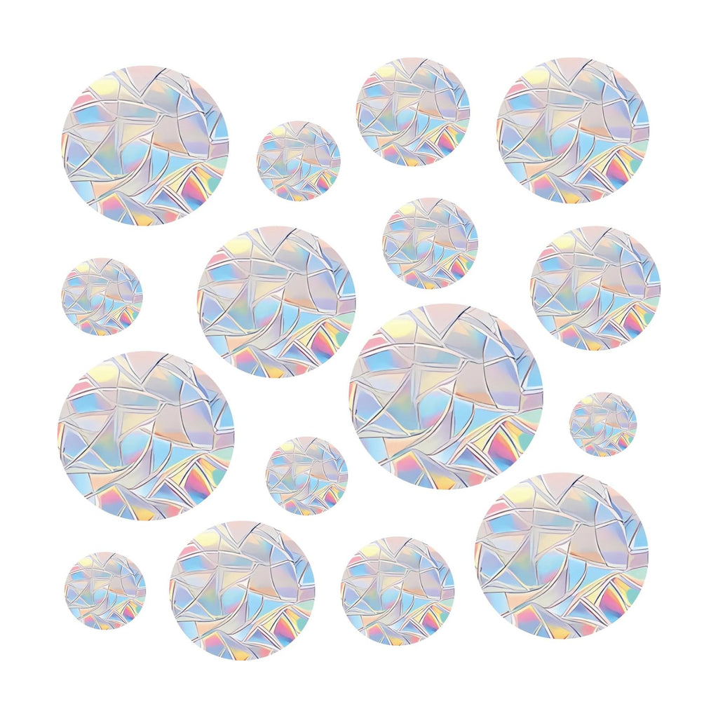 36 pcs of Circular Anti Bird Collision Window Stickers, Rainbow Stickers, Window Stickers, Bird and Window Protection Stickers, Glass Door Safety Stickers