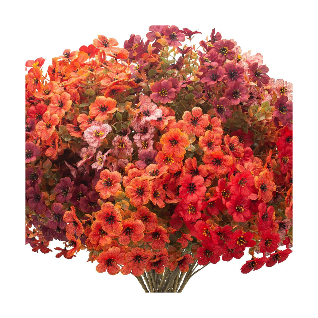 16 Bundles UV Resistant Artificial Fall Mums Outdoor Flowers Autumn Decor