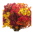 16 Bundles Artificial Fall Mums UV Resistant Flowers Outdoor Autumn Decor