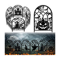 Yaocom 12 Pack Halloween Classic Fence, 16.5" H x 11.8" W Metal Lawn Decor
