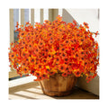 20 Bundles Fall Artificial Mums UV Resistant Outdoor Porch Harvest Decor